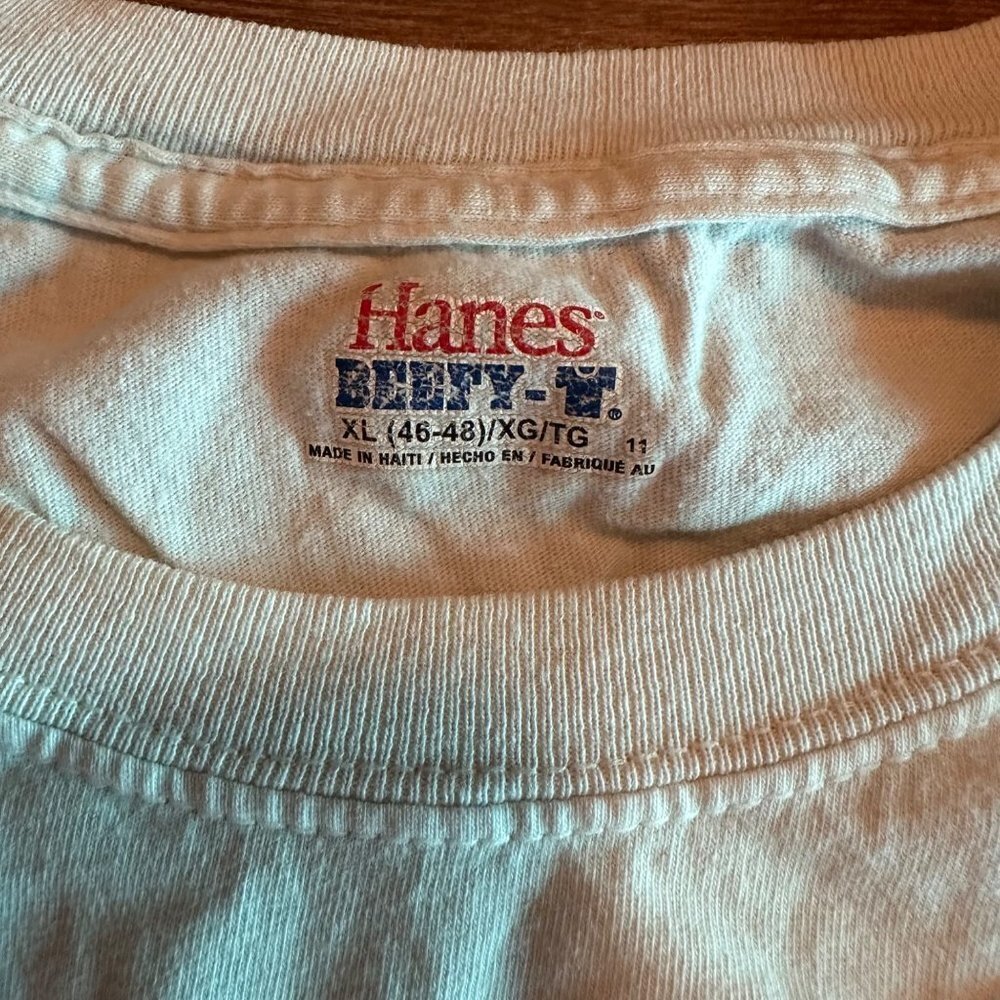 Hanes Beefy-T White Tee Oli Gas E.R. Vine & Sons INC T-Shirt Size XL - Picture 3 of 16